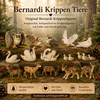 Krippentiere aus Holz von Bernardi für Weihnachtskrippen