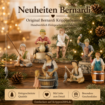 Bernardi Neuheiten mit neuen Krippenfiguren aus Holz