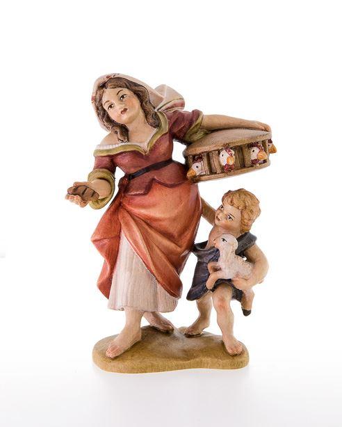 Frau mit Kind und Huehnerkaefig- c-10150-66_C