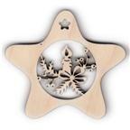 Stern in Fichte Kerze