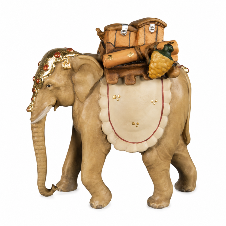 Elefant mit Gepäck aus der Scholer Krippe