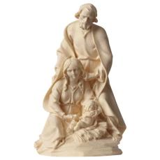 Blockkrippe in Naturholz geschnitzt