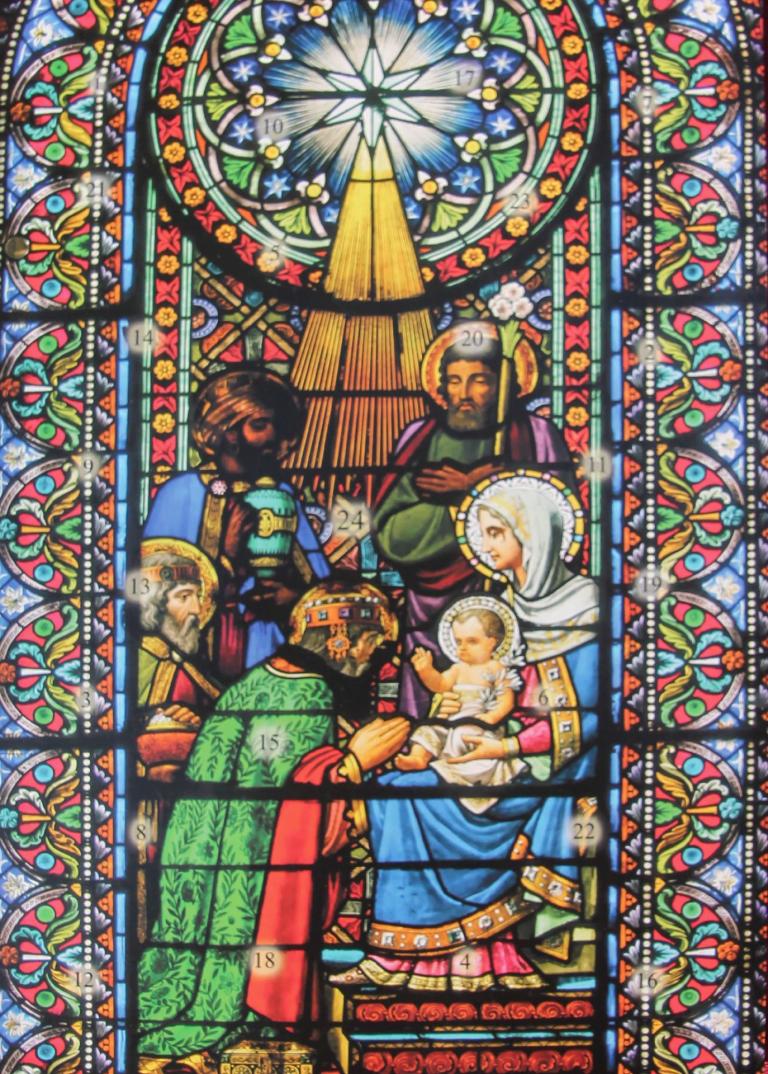 Adventskalender-Fensterbild