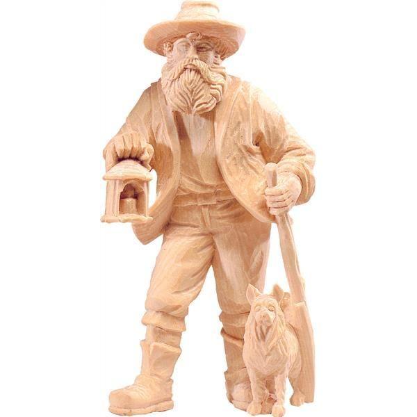 Hirt mit Laterne R.K. -Natur-Zirbenholz-