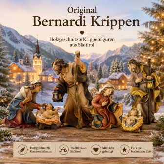 Bernardi Krippenfiguren aus Holz für Weihnachtskrippen
