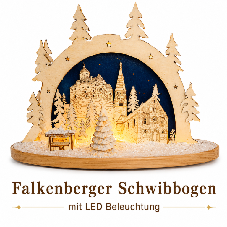 Falkenberger Schwibbogen mit Pankratius-Kirche und Burg Falkenberg