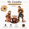 Heilige Familie der Heimatlichen Krippe von Lepi mit Jesukind in Bauernwiege
