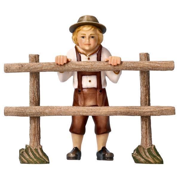 Junge schauend mit Zaun 2 Teile