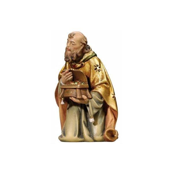 König kniend der Simon Krippe in Color -Bemalt