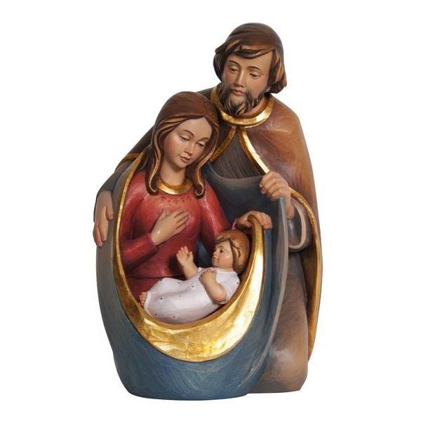 Moderne Blockkrippe Frieden mit Maria und Josef als Symbol für familiäre Geborgenheit