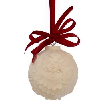 Weihnachtskugel Engel beleidigt-naturW06_1
