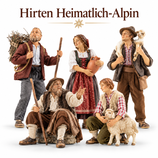 Heide Hannah Ankleidefiguren in bäuerlich-alpiner Ausführung für eine heimatliche Krippe