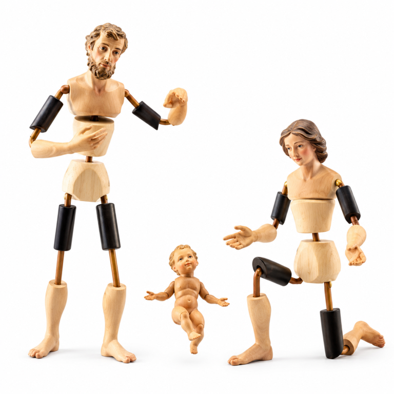 Unbekleidete Heilige Familie Artistica zum Selbstbekleiden