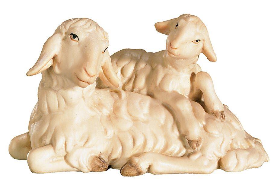 O-Schaf liegend mit Lamm am Rücken 426443