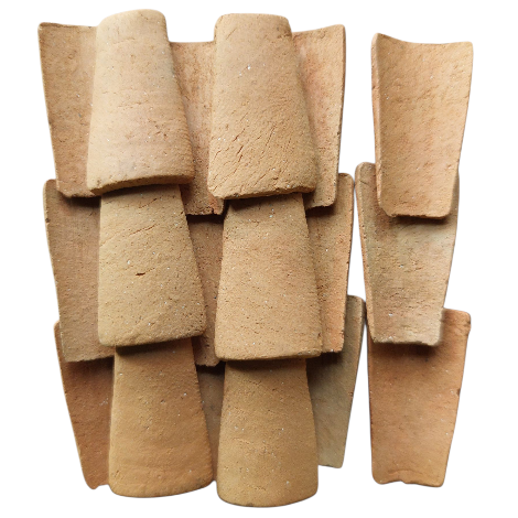 Dachziegel-Krippenbau-Mönch und Nonne