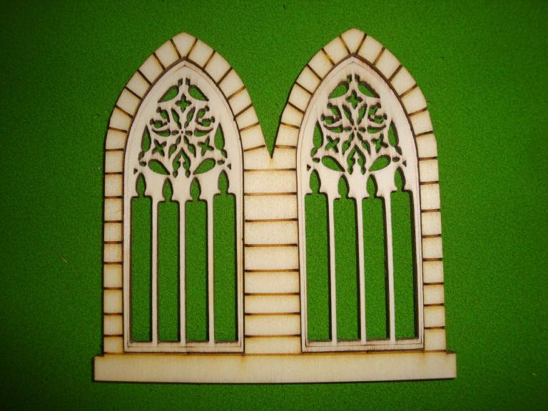 2er Fensterreihe Abendland mit Rahmen