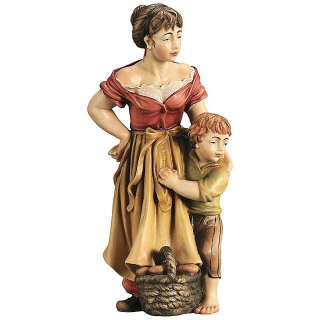 Frau mit Kind - Königliche Krippe -Color-Bemalt