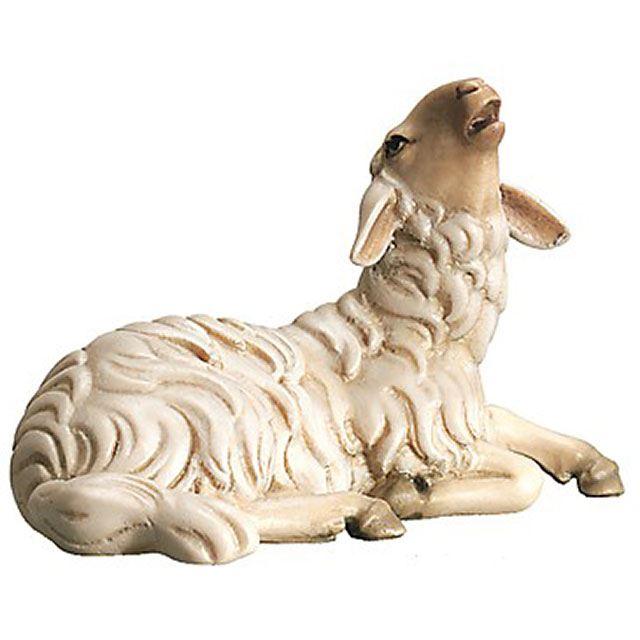 Schaf liegend und blöckend - Königliche Krippe -Color-Bemalt