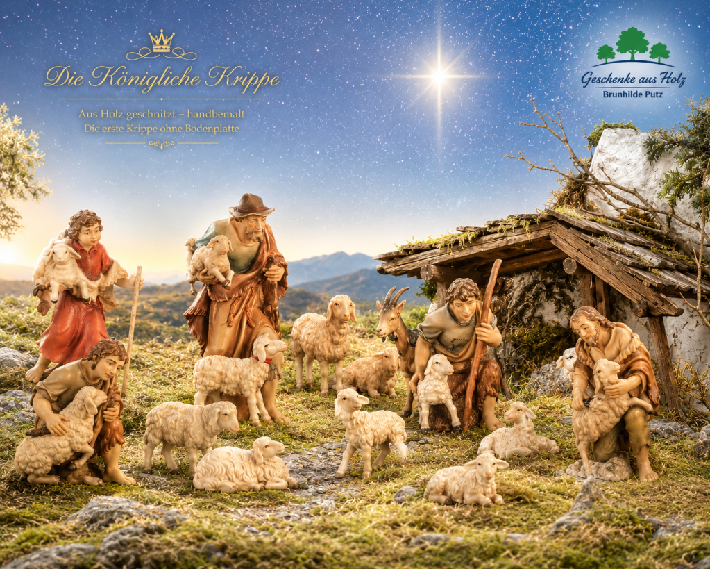 Original Königliche Krippenfiguren für eine traditionelle Weihnachtskrippe