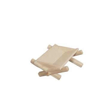 Holzwiege der Kostner Krippe in Natur