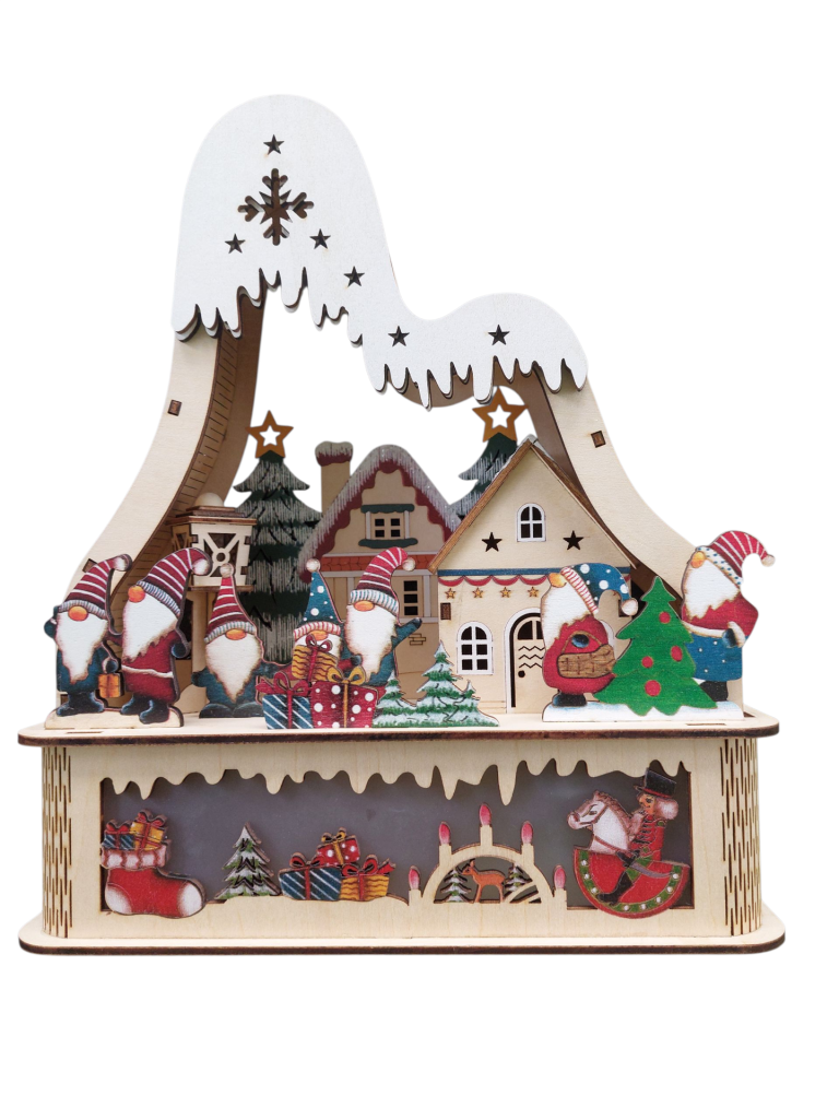 LED - Diorama-Wichtelweihnacht