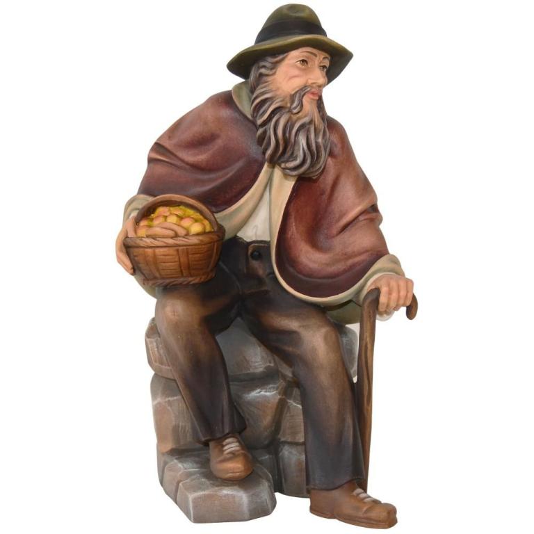 Opa sitzend - Color-Bemalt-Friedens Krippe