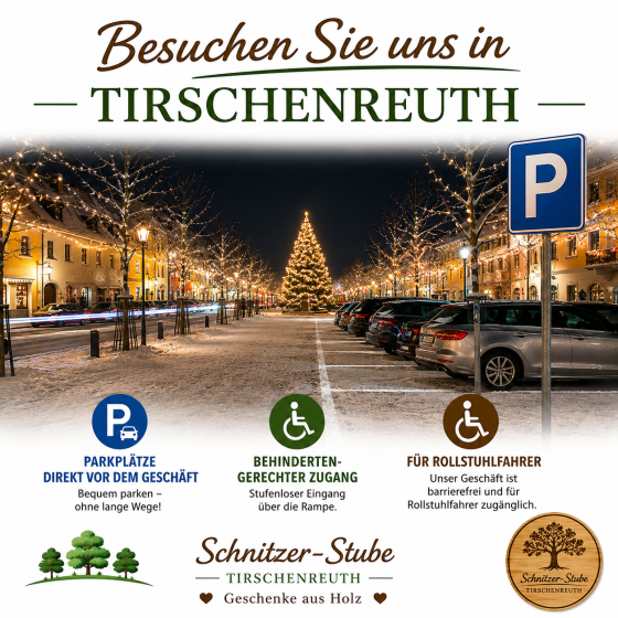 Parkplätze direkt vor der Schnitzer-Stube in Tirschenreuth – behindertengerechter Zugang
