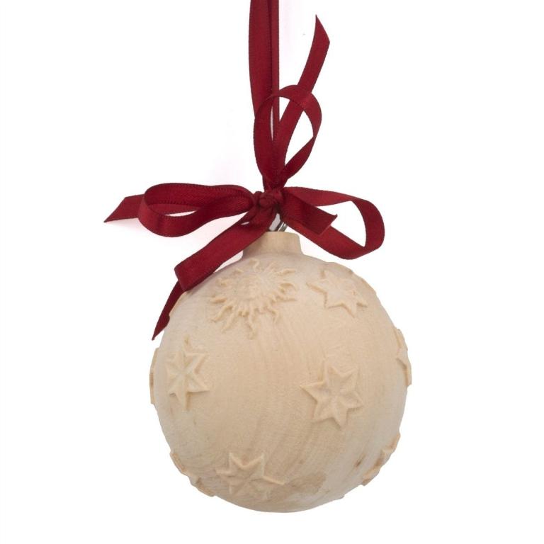 Weihnachtskugel Sterne - Zirbenholz W04_1